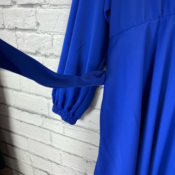 The Drop Dazzling Blue V Neck Jumpsuit Onesie Harem Pants with POCKETS size 3X - Picture 8 of 13